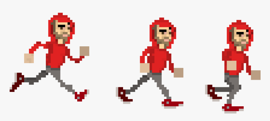 Running Man Pixel Art, HD Png Download