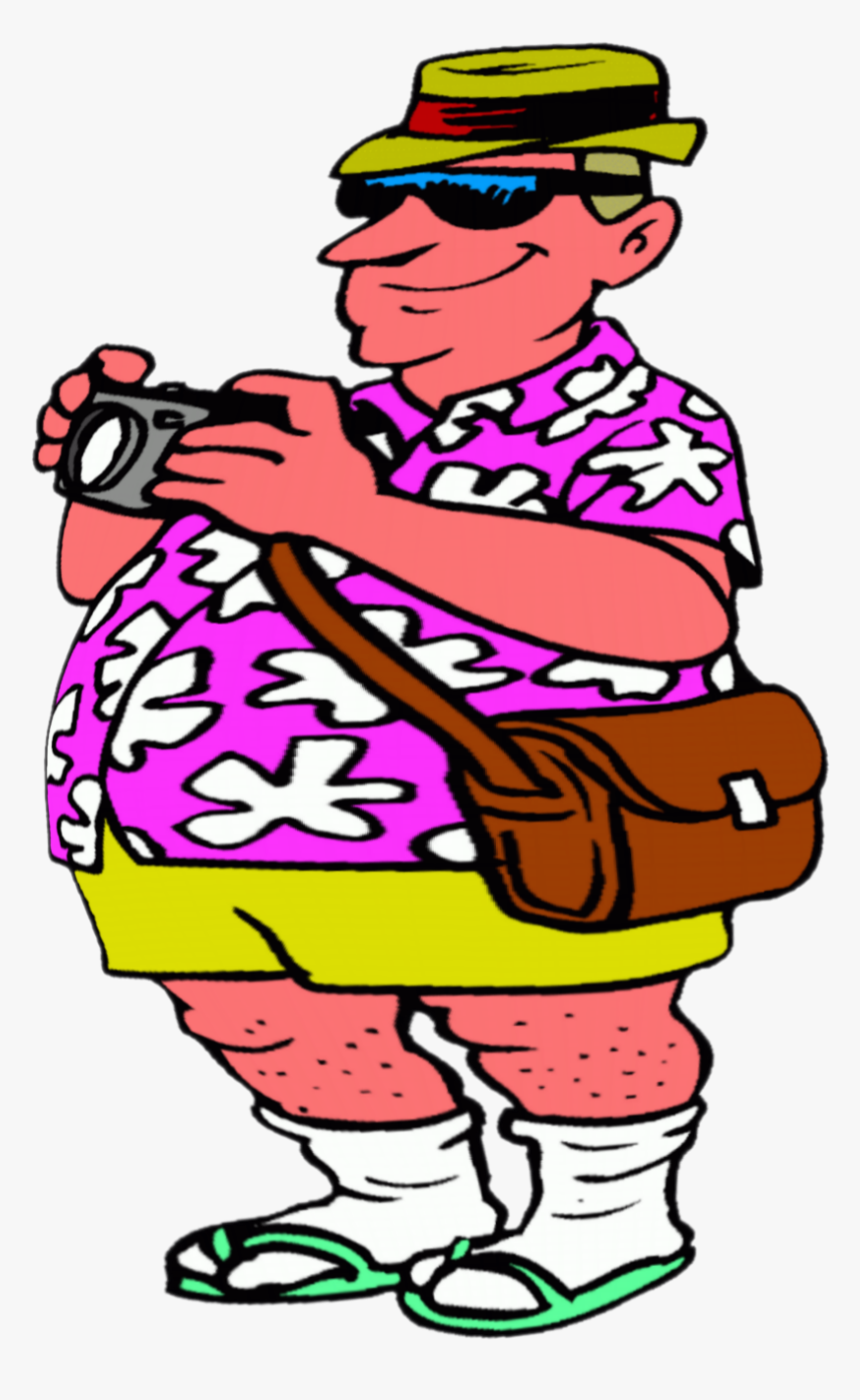 Transparent Tourism Clipart - Tourist Drawing, HD Png Download