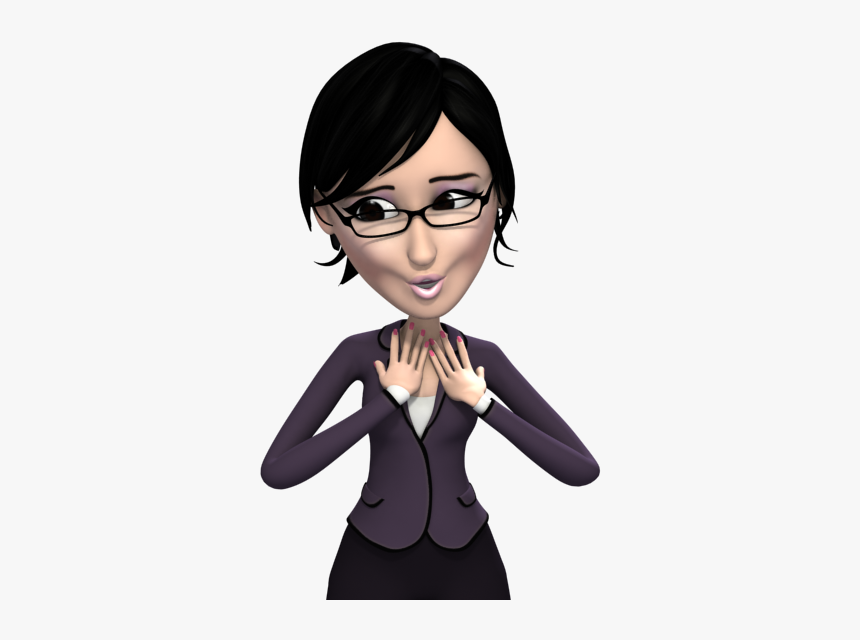 Office Girl Says Sorry - Girl Office Png Black, Transparent Png