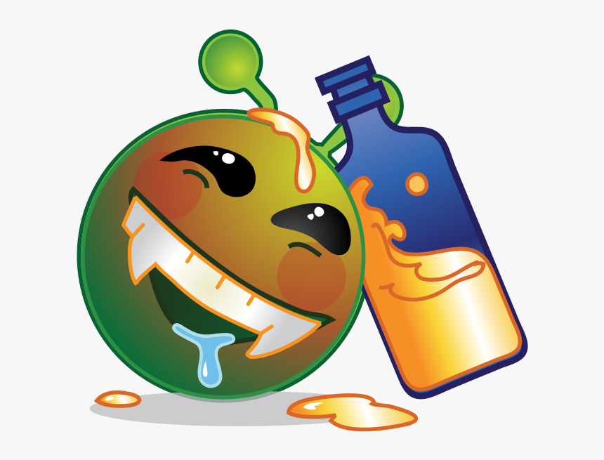 Smiley Green Alien Png, Transparent Png