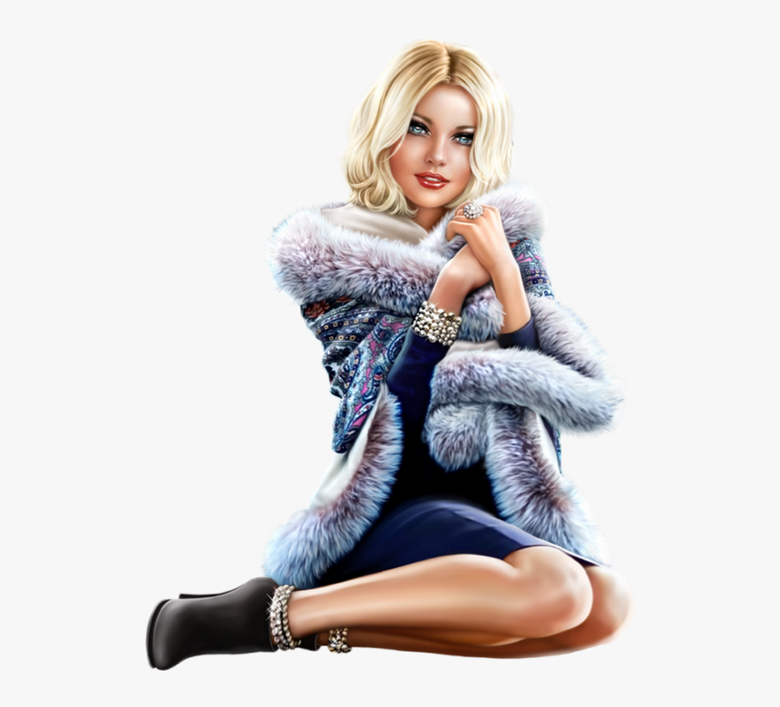 Tube Femme Hiver Png, Transparent Png