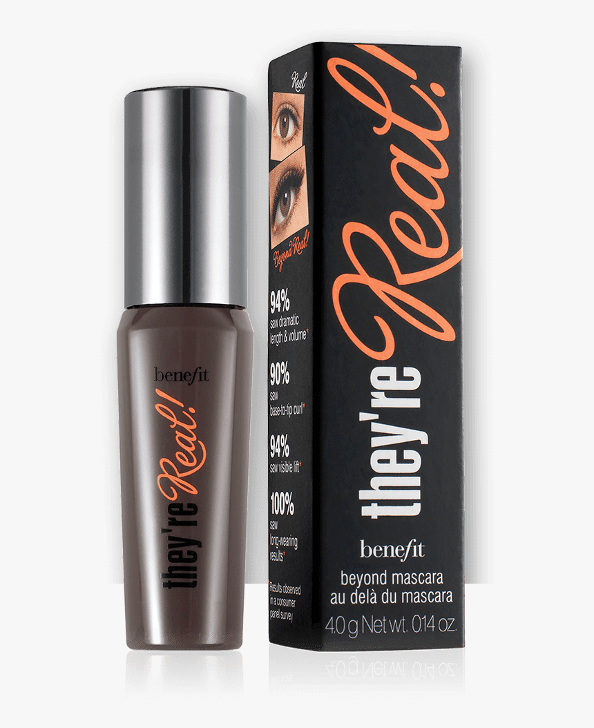Re Real Lengthening Mascara Travel Size Mini - They Re Real Benefit Mini, HD Png Download