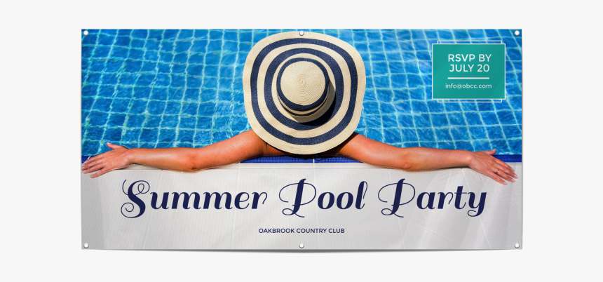 Summer Pool Party Banner Template Preview - Swimming Pool, HD Png Download