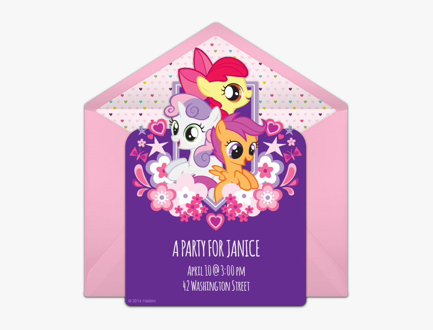 Blank My Little Pony Invitations, HD Png Download