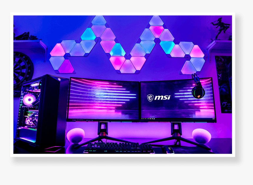 Rgb Gaming Setup, HD Png Download