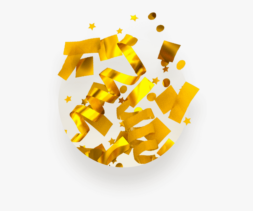 Gold 3d Confetti Handfuls Kit - Gold 3d Confetti, HD Png Download
