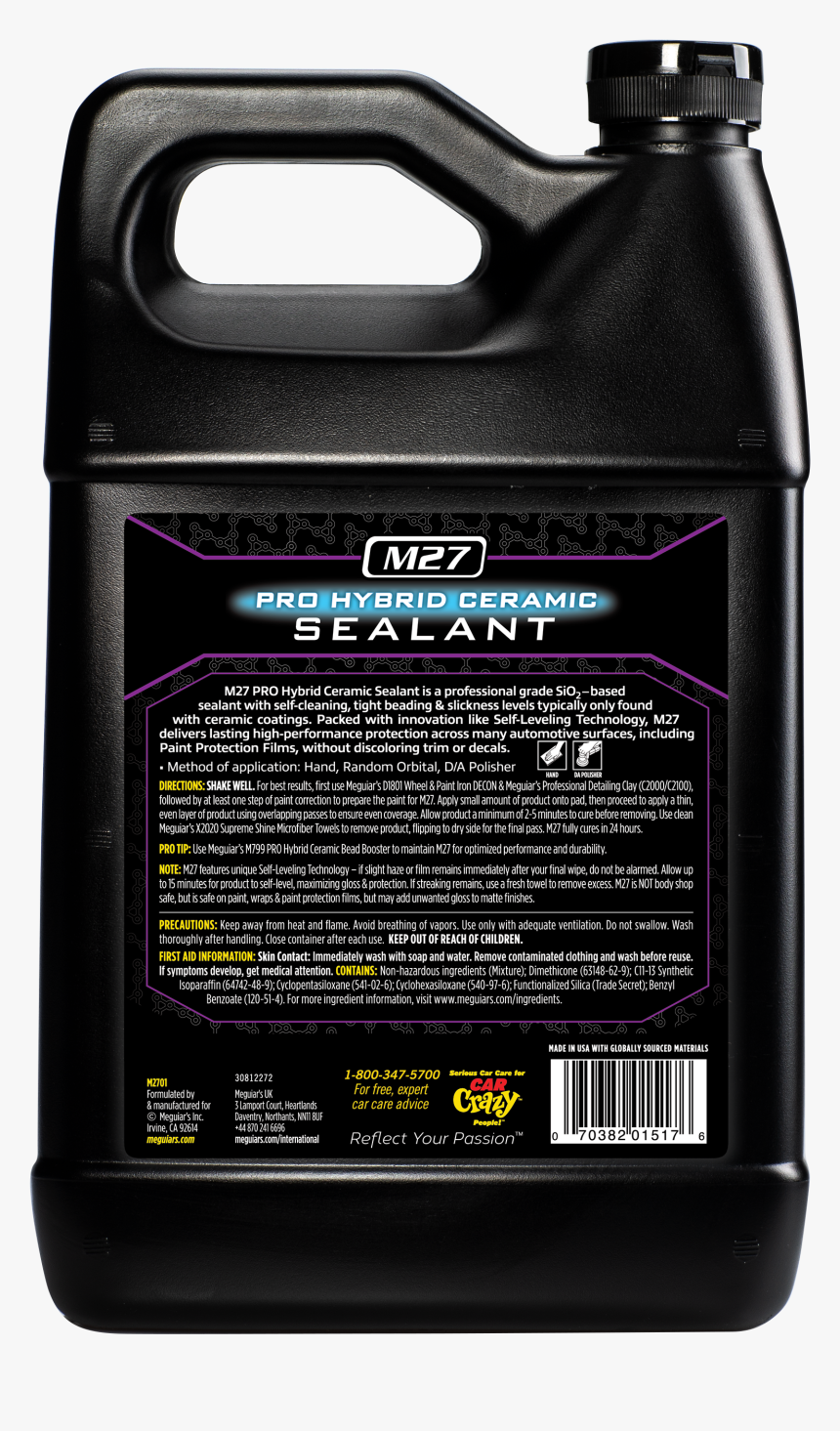 Meguiar’s M27 Hybrid Ceramic Sealant Si02 Ceramic Paint - Plastic, HD Png Download
