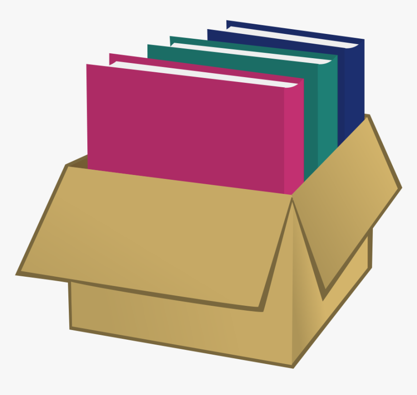 Clipart Book Vector - Books In A Box Clipart, HD Png Download