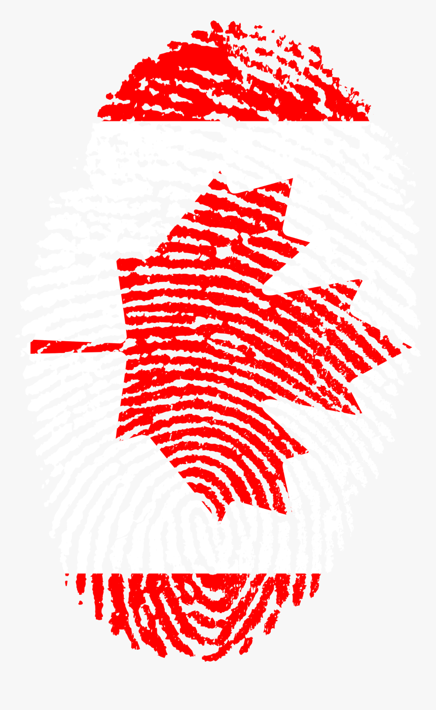 Canada Flag Fingerprint Country - Indonesia Flag Fingerprint Png, Transparent Png