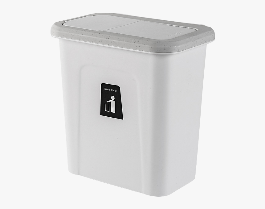 Plastic Square Small Trash Bin - Push Top Trash Can Chef Hanging Automatic Return Lid, HD Png Download
