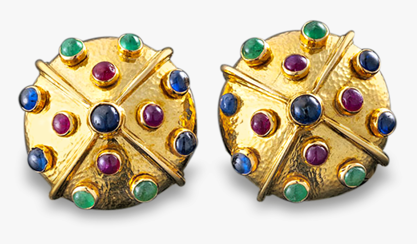 Multi-color Gemstone Earrings By David Webb - Earrings, HD Png Download