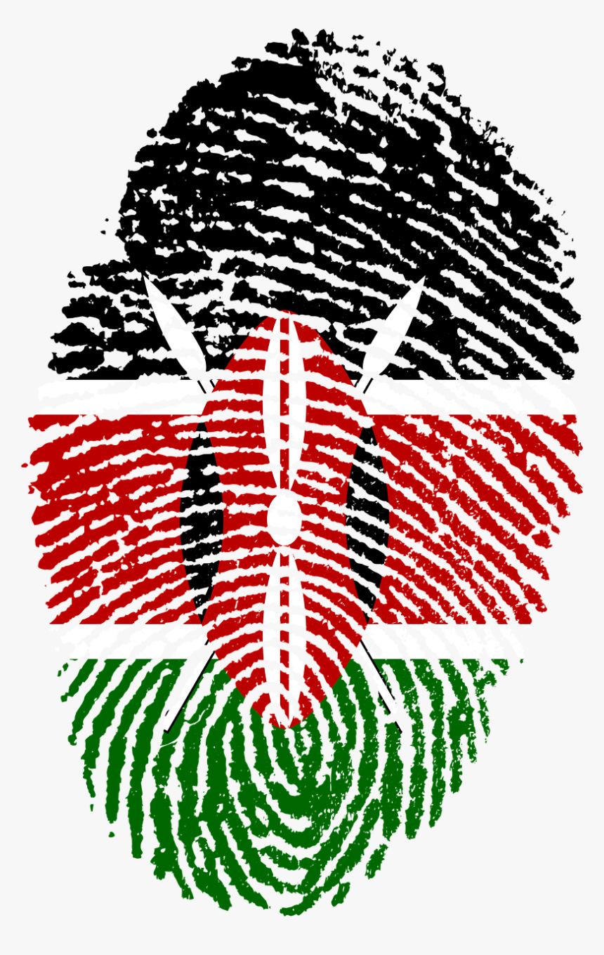 Kenya Flag Fingerprint Free Photo - Kenyan Flag Png, Transparent Png