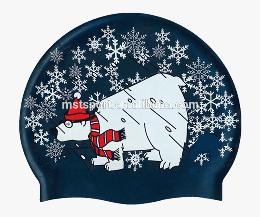 100% Silicona Divertido Gorro De Navidad Nadar Tapa - Beanie, HD Png Download