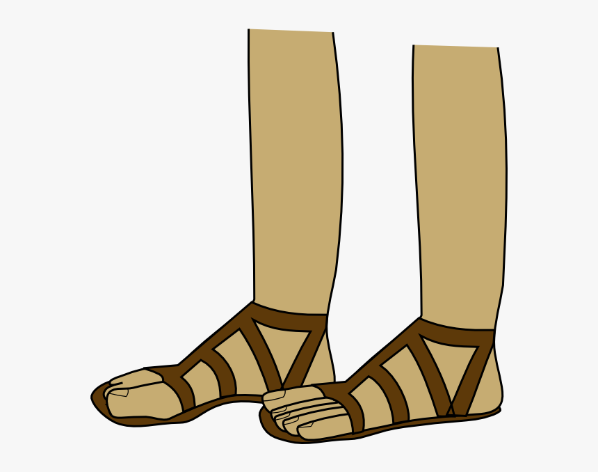 Feet In Sandals Svg Clip Arts - Sandals Clip Art, HD Png Download