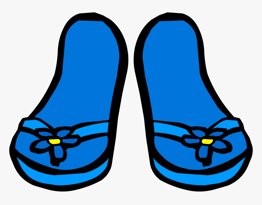 Club Penguin Rewritten Wiki - Black Flip Flops Club Penguin, HD Png Download