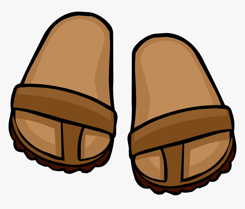 Club Penguin Rewritten Wiki - Brown Sandals Clipart, HD Png Download