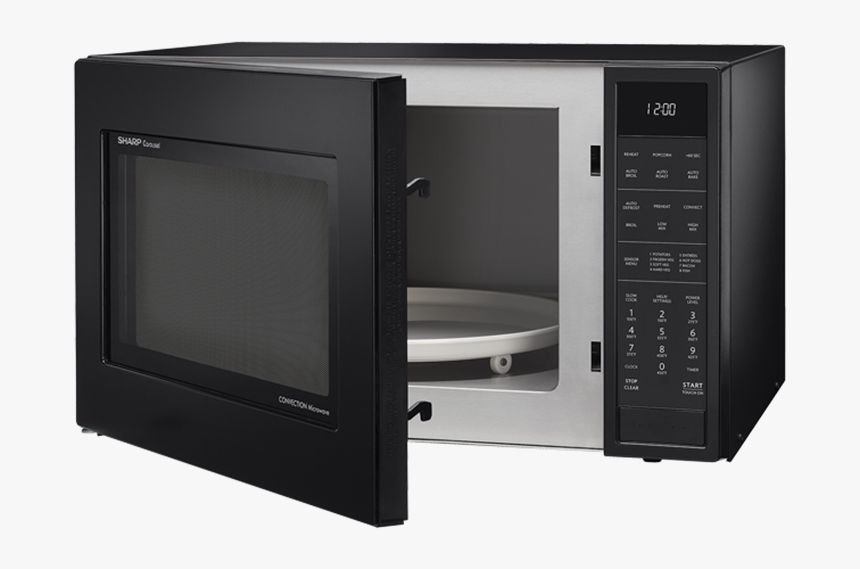Black Microwave Door Open, HD Png Download