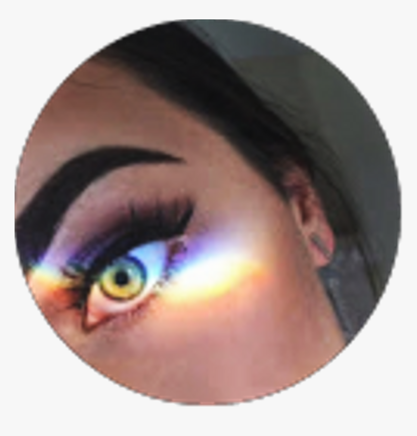 Sticker Png Ojos Eyes Greeneyes Greencolor Tumblr Rainb - Rainbow On Eye Aesthetic, Transparent Png