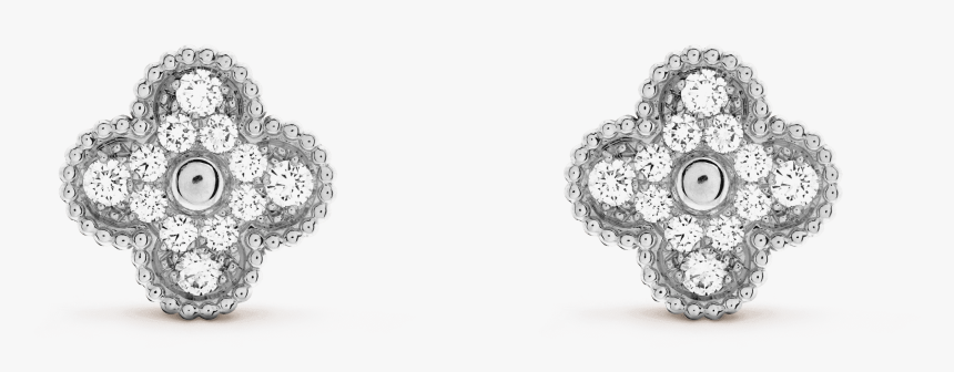 Vintage Alhambra Earrings, - Van Cleef & Arpels Diamond Earrings, HD Png Download