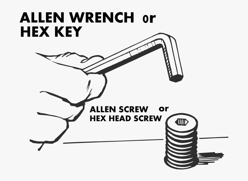 Hex Key And Screw - Allen Wrench Name, HD Png Download
