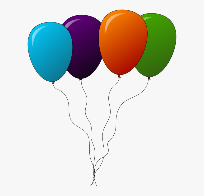Transparent Water Balloon Clipart - Colorful Balloon Clipart, HD Png Download
