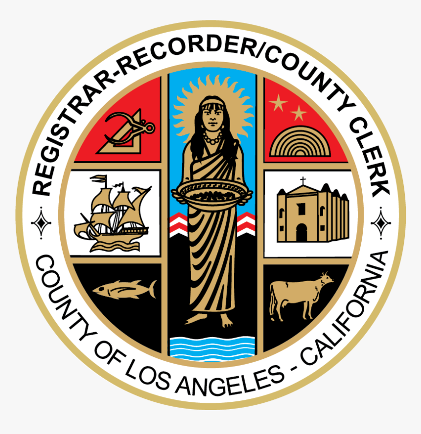 Los Angeles County Registrar-recorder County Clerk - Seal Of Los Angeles County, California, HD Png Download