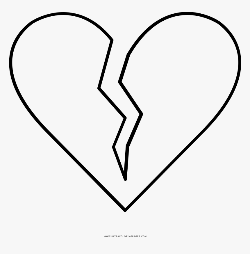 Heartbreak Coloring Page - Heartbreak Coloring Pages, HD Png Download