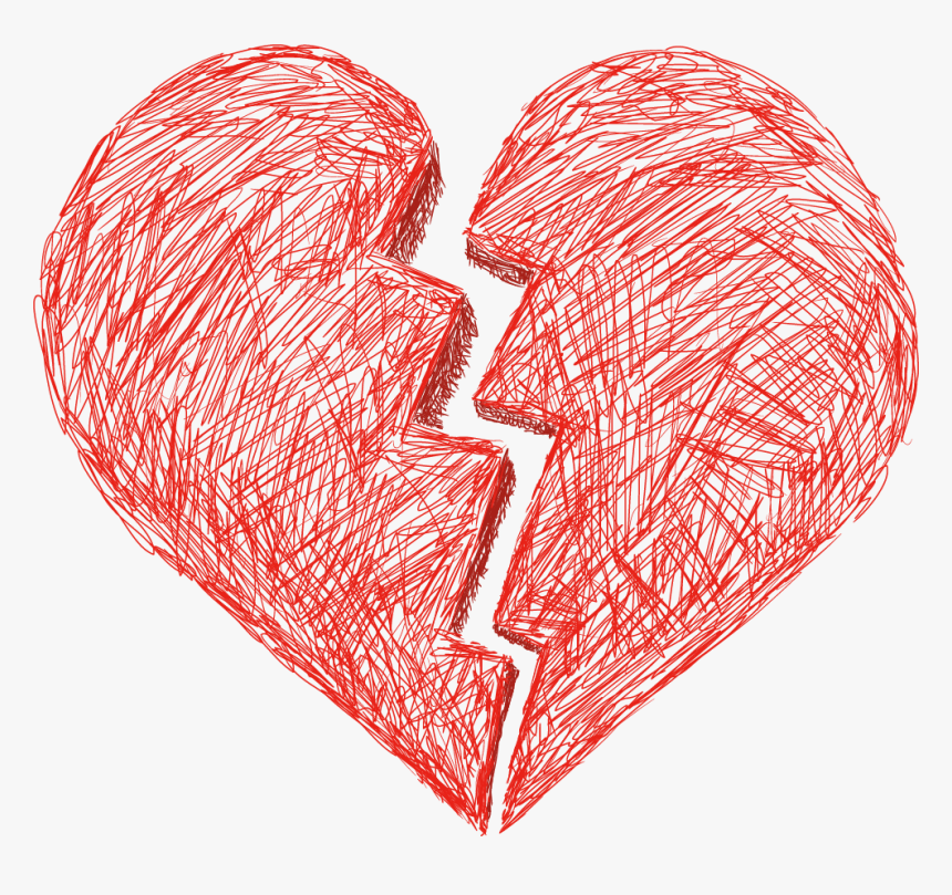 Broken Heart Draw, HD Png Download
