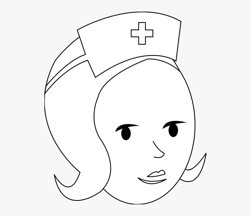 Nurse Black And White Clipart - Nursing, HD Png Download