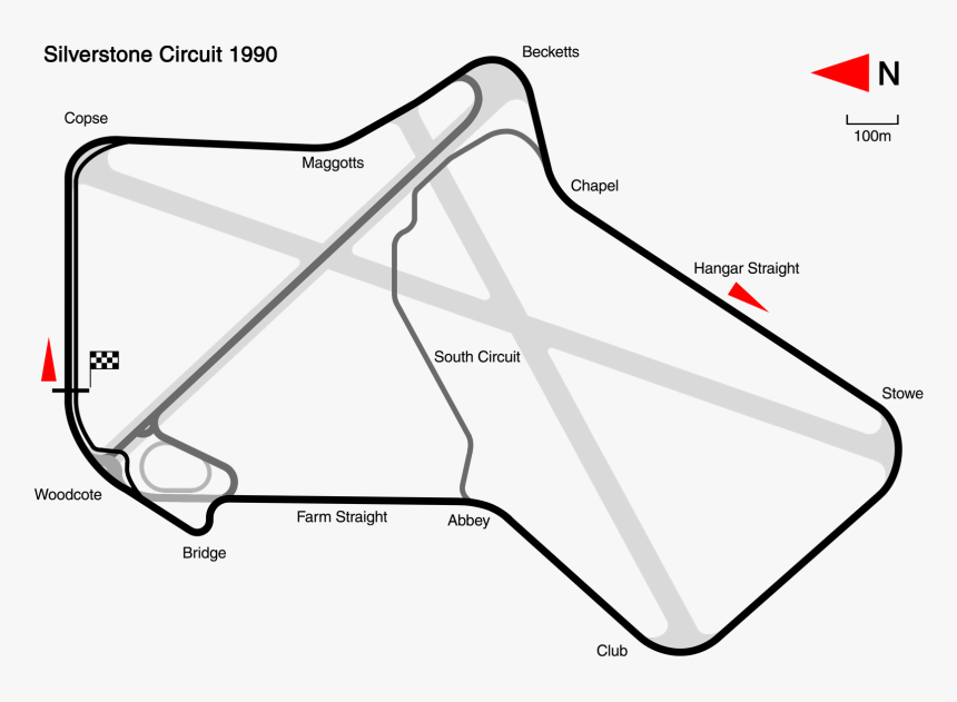 Silverstone Circuit 1990 - Silverstone Circuit 1996, HD Png Download