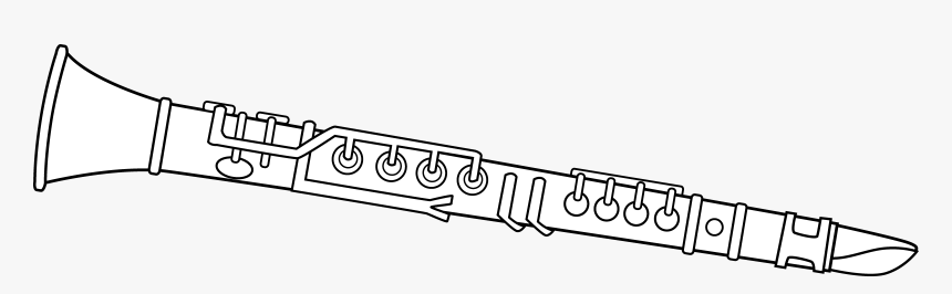 Black And White Clarinet Design - Handrail, HD Png Download