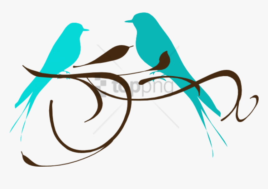 Free Png Teal Love Birds Png Image With Transparent - Fall Birds Clip Art, Png Download