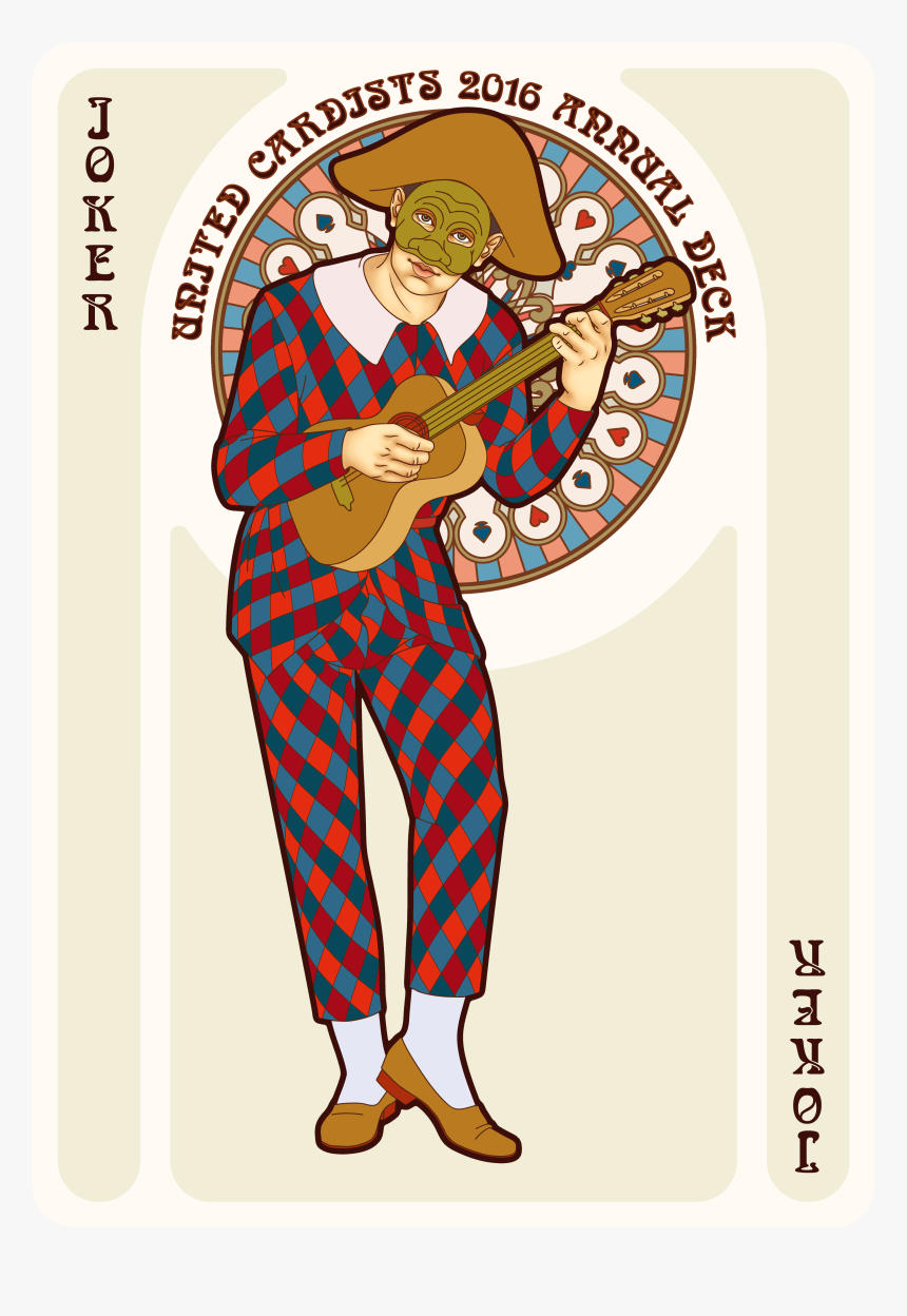 Art Nouveau Playing Card Joker, HD Png Download