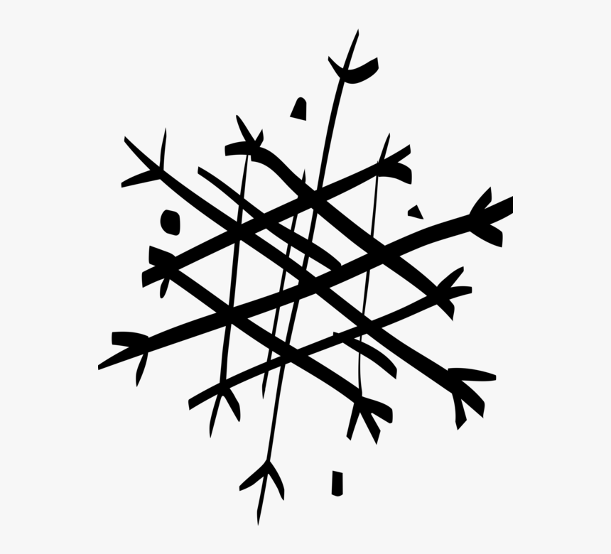 Vector Illustration Of Snowflake Snow Ice Crystal - Illustration, HD Png Download