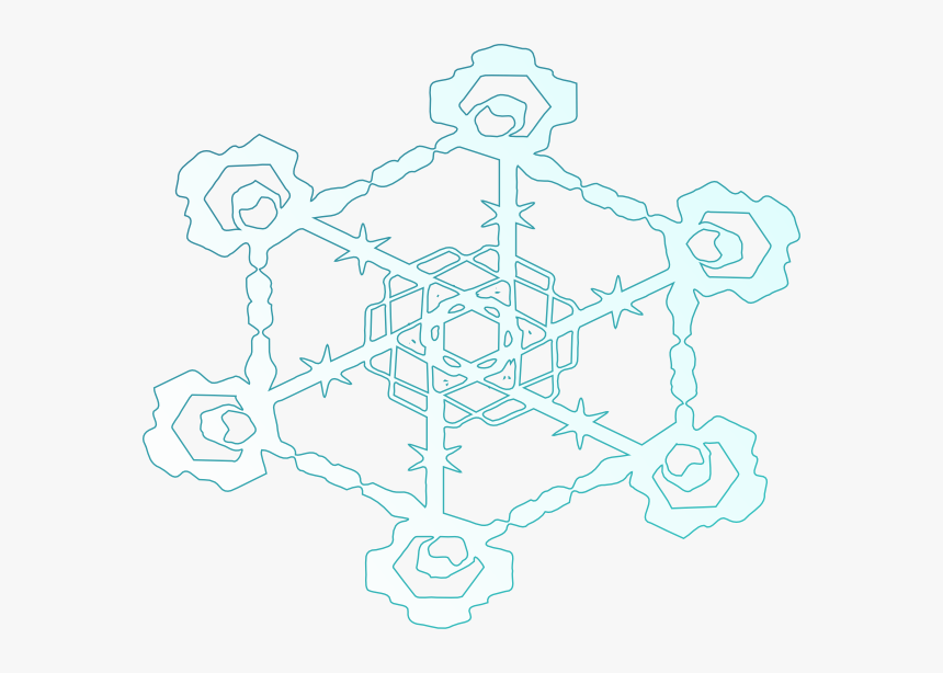 Free Vector Snowflake 2 Clip Art - Snowflake, HD Png Download