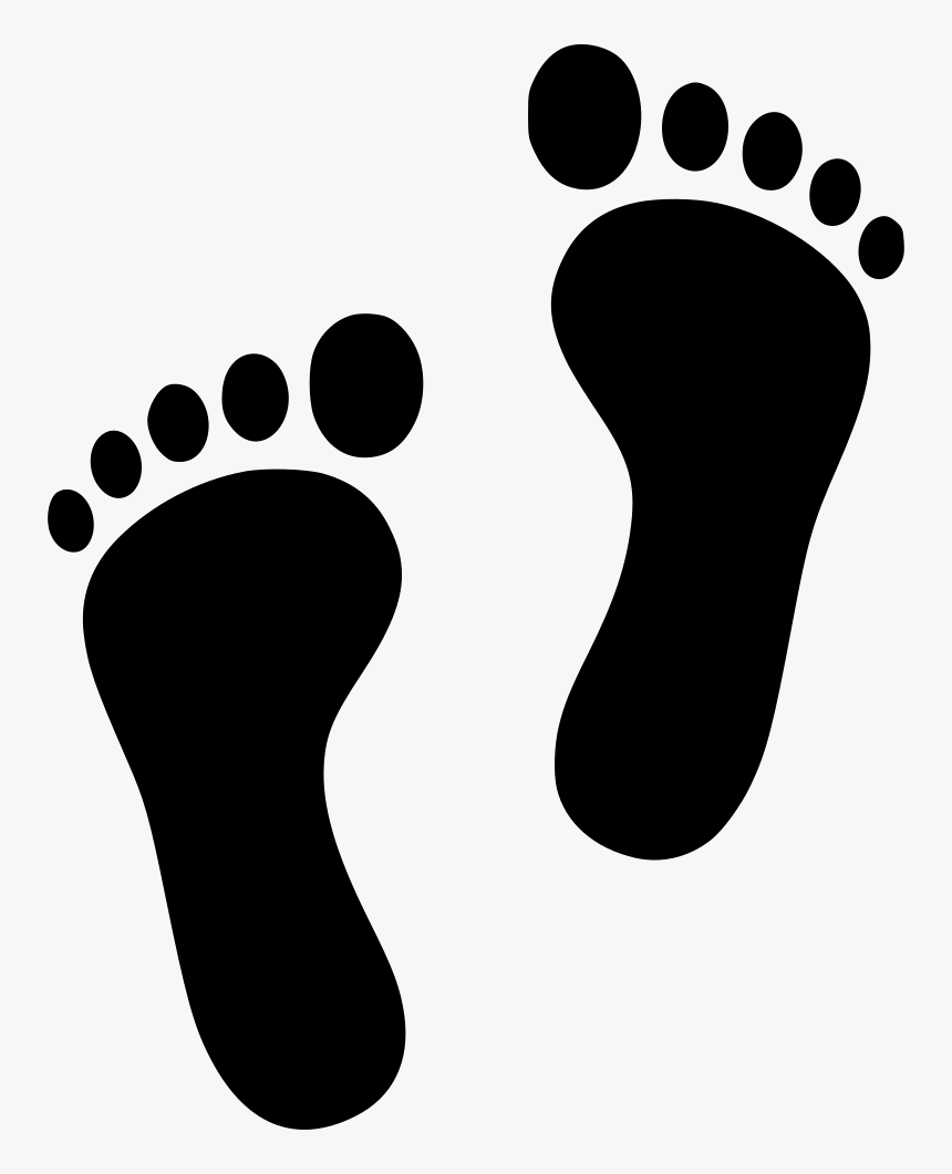White Footprint Png - Baby Footprints Silhouette, Transparent Png
