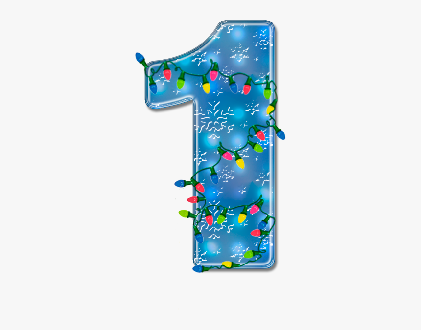 Numero 1 Navideño Png, Transparent Png