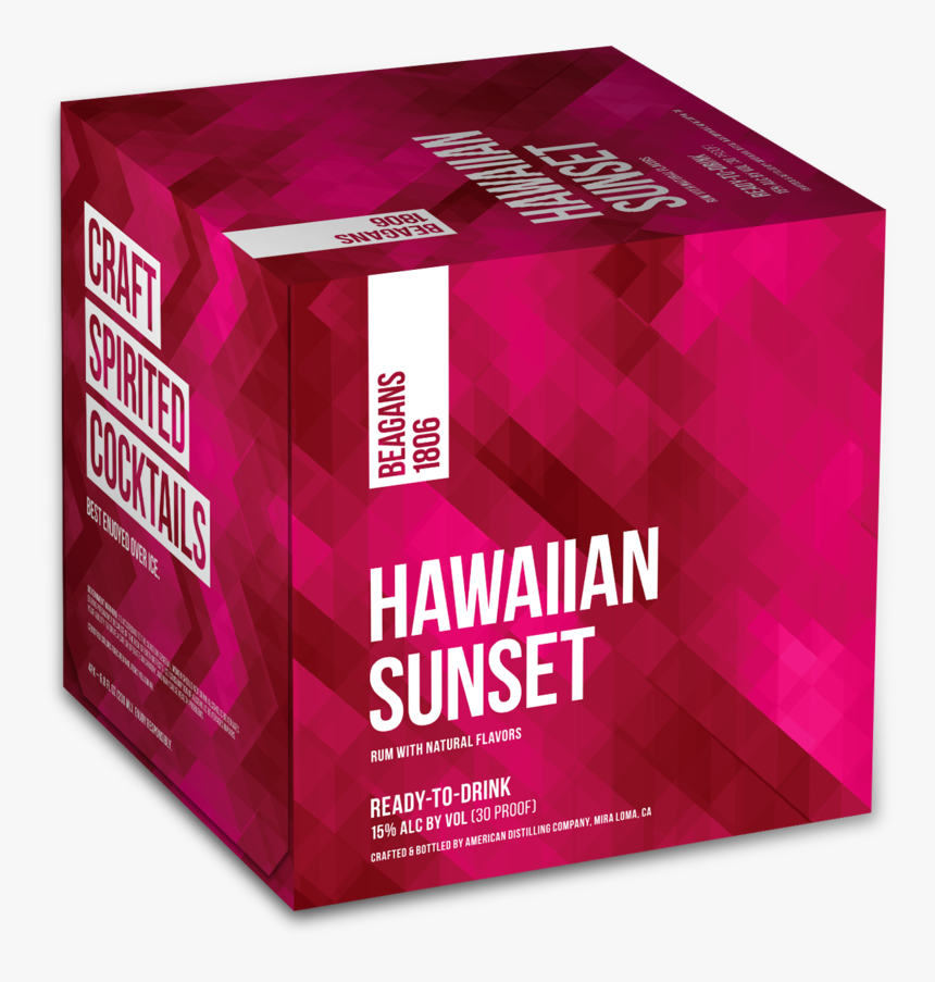 4pk Hawaiiansunset Beagans1806 - Box, HD Png Download