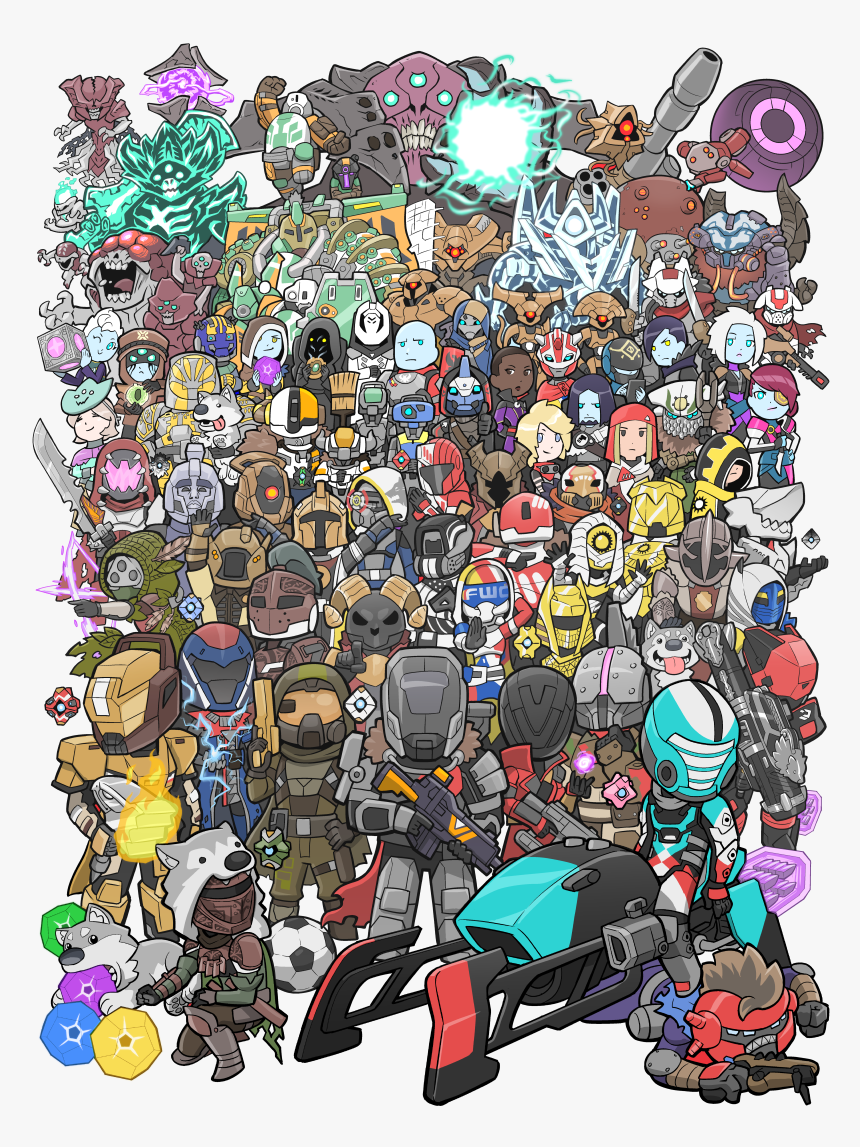 Destiny Video Game Png - Bungie 25th Anniversary Poster, Transparent Png