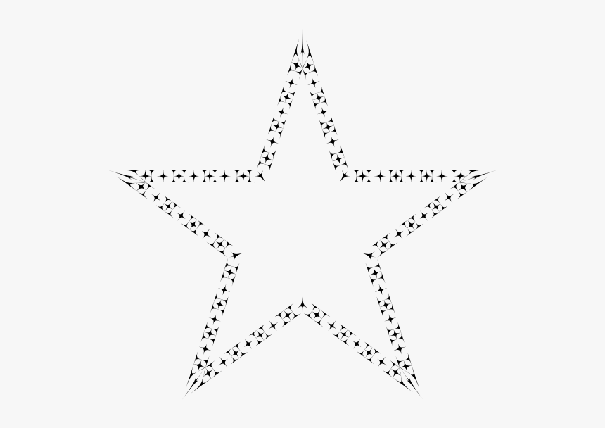 Black And White Star Outline - Beyaz Yildiz, HD Png Download