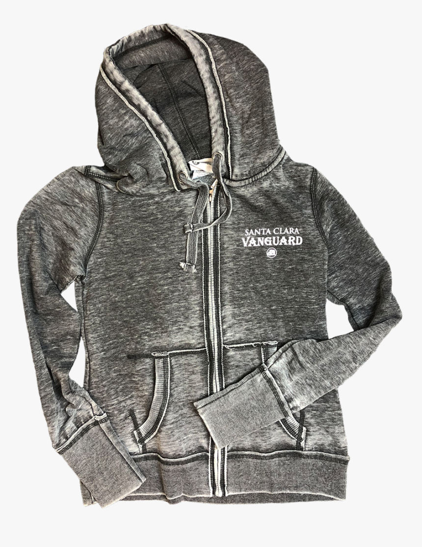 Scv Ladies Full Zip Distressed Shield - Hoodie, HD Png Download