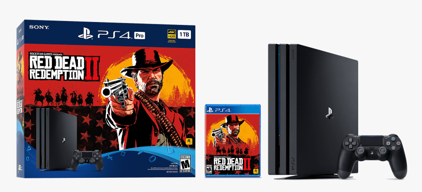 Image - Playstation - Ps4 Pro Red Dead Redemption 2, HD Png Download