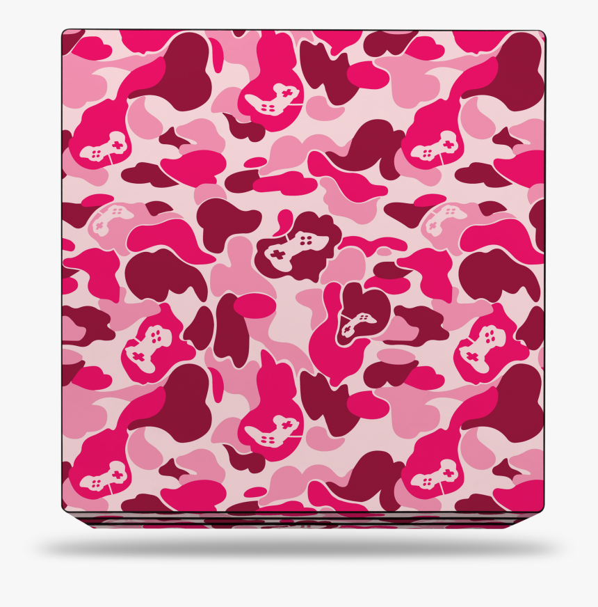 Sony Ps4 Pro Pink Game Camo Skin 
 Class Lazyload Lazyload - Bape Camo Blue, HD Png Download