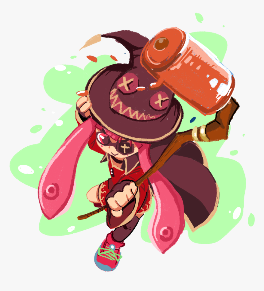 Splatoon Splatoon 2 Arms Cartoon Art Illustration - Megumin Inkling, HD Png Download