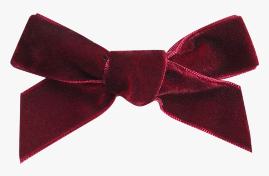 Image Of Ruby French Velvet Petit Bow Clip - Velvet Ribbon Bow, HD Png Download