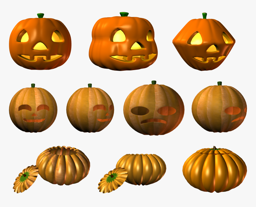 Pumpkin Png Halloween - Jack-o'-lantern, Transparent Png