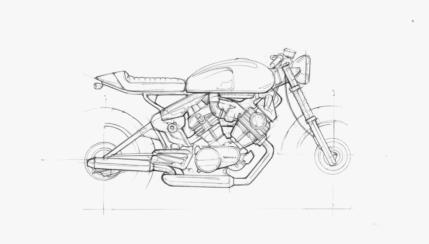 Cafe Racer Sketch Book, HD Png Download