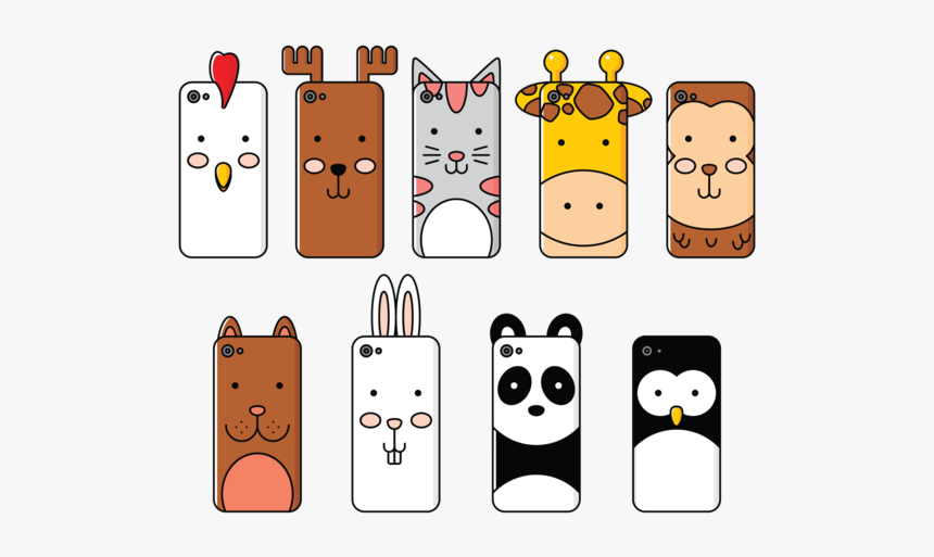 Phone Case Cartoon Animals - Cartoon Dieren, HD Png Download