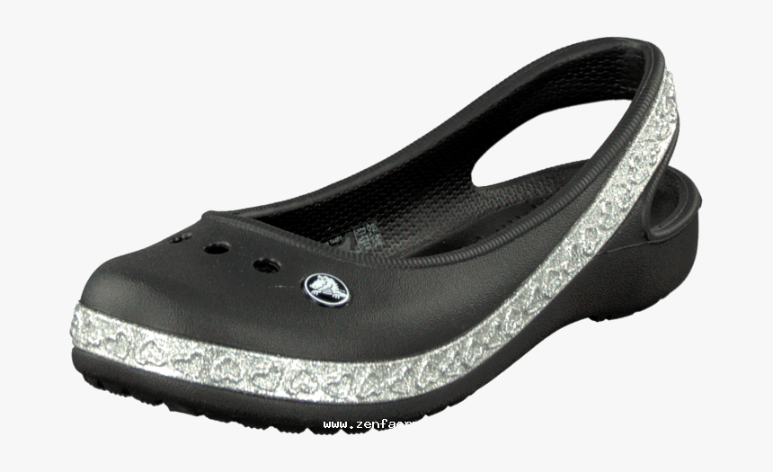 Crocs Genna Ii Hearts Flat Gs Black 50535-00 Womens - Slip-on Shoe, HD Png Download