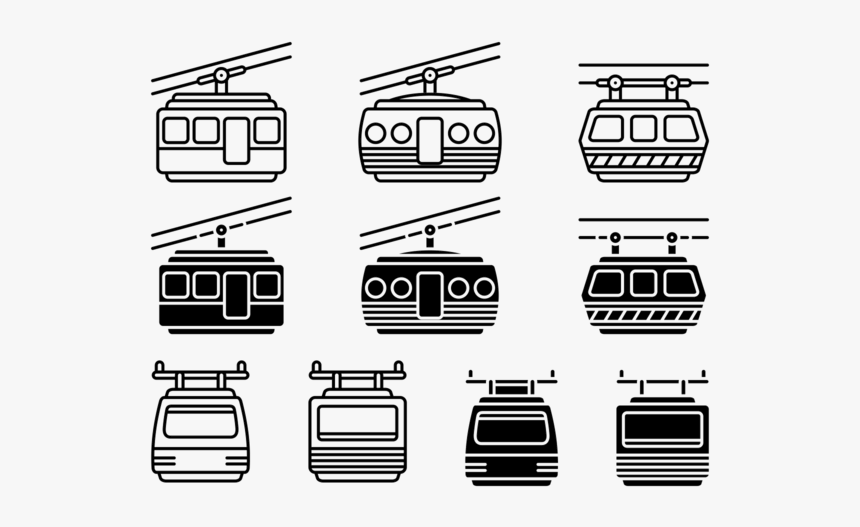 Cable Car Vector Icons, HD Png Download